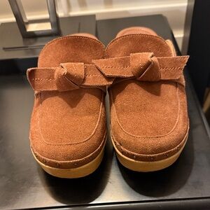 Cole Haan Tan Suede Clogs